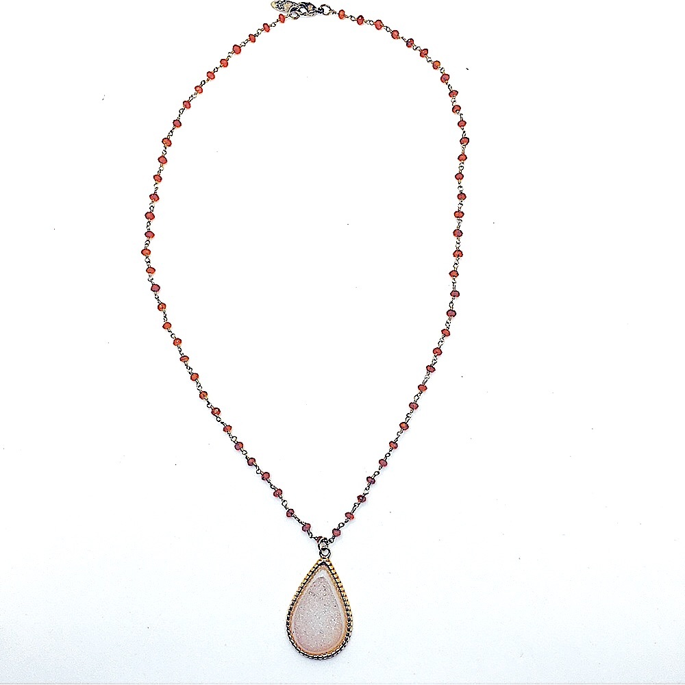 Marcia Moran orange necklace